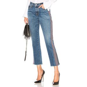 Hudson High Rise Luxe Crop Riley Relaxed Straight Jeans NWT